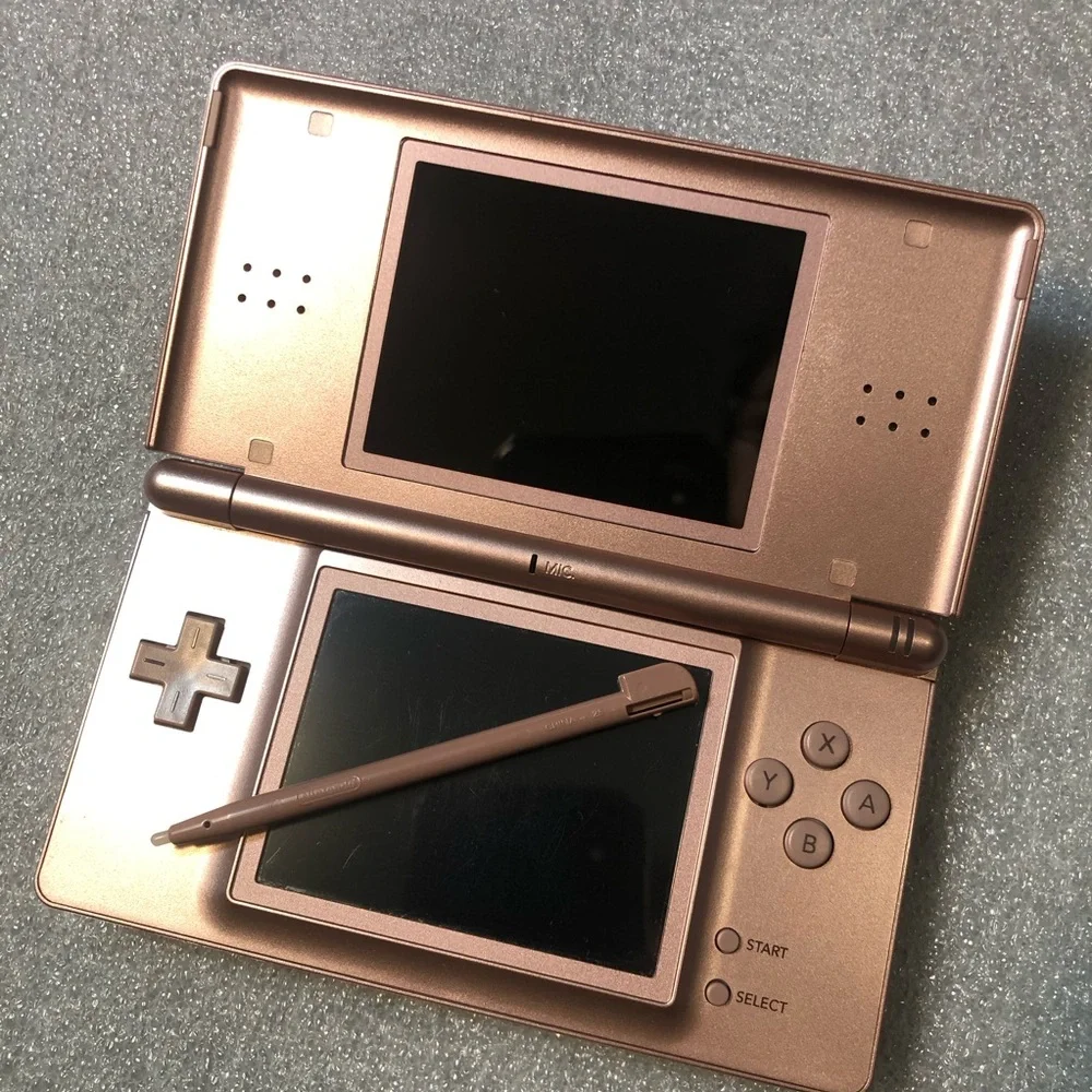 Nintendo DS Lite Pink Handheld Console Bundle w/ 12 Games Case Charger Tested
